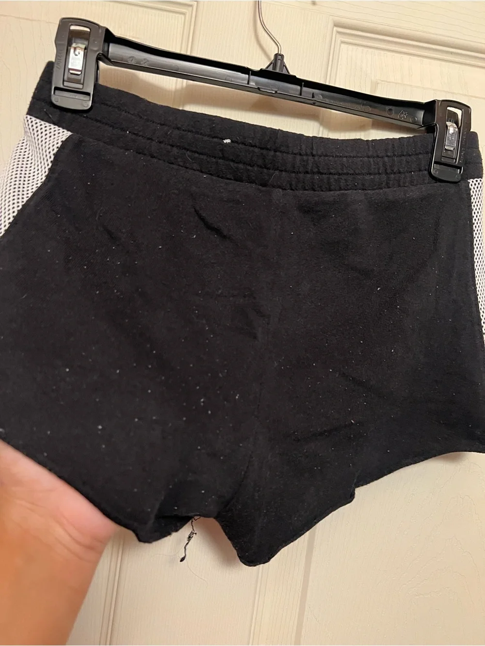 Justice black and white shorts